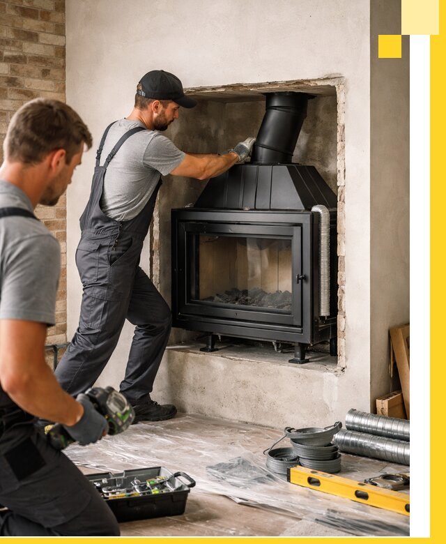 Установка каминных топок в Юбилейном: монтаж, подключение