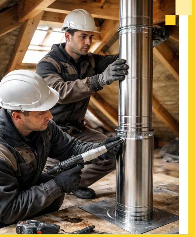 Монтаж дымоходов для каминов в Юбилейном с гарантией качества