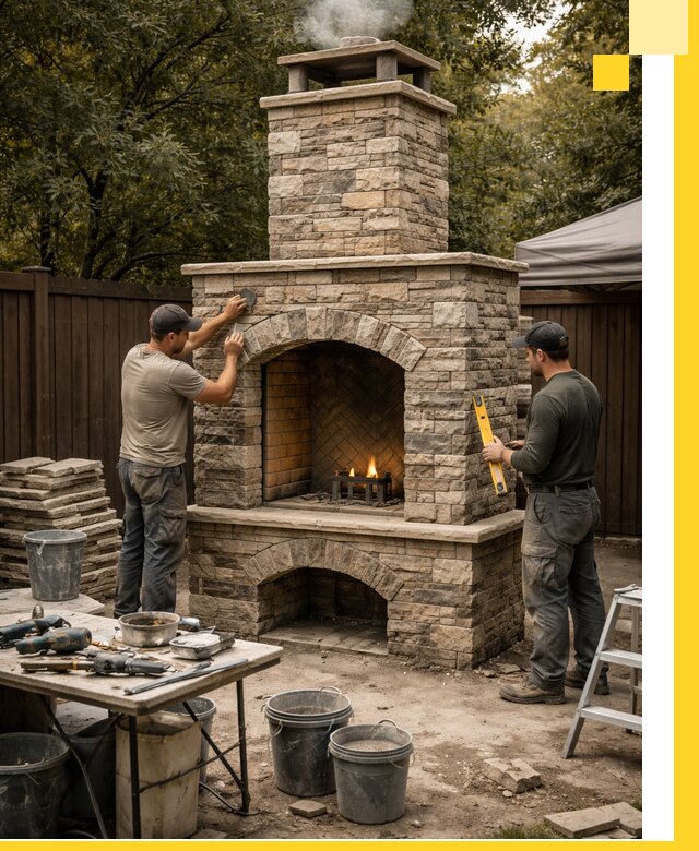 Проектирование и установка уличных каминов в Юбилейном