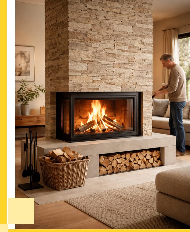 Дровяной камин под ключ в Юбилейном от 206060 р. | ЭриданЮбл