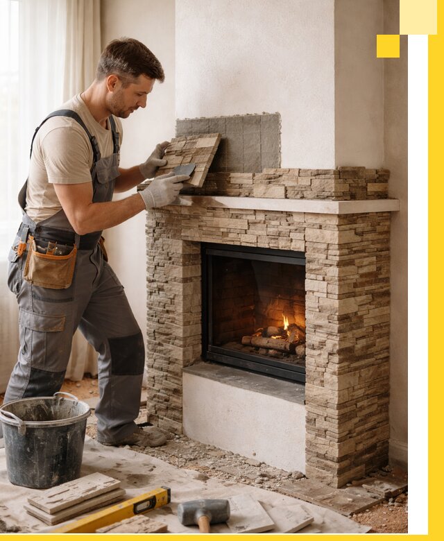 Изготовление и монтаж каминов для дома под ключ в Юбилейном