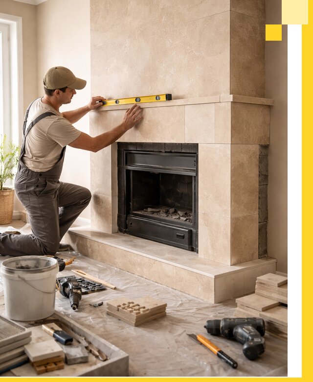 Установка и монтаж каминов в частном доме под ключ в Юбилейном