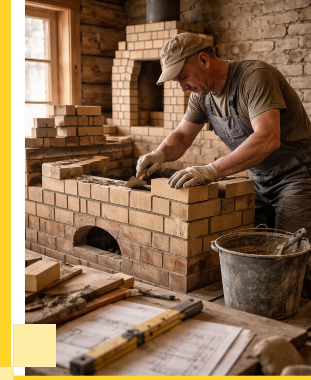 Кладка печей из кирпича в Юбилейном цены от 30909 р. - ЭриданЮбл