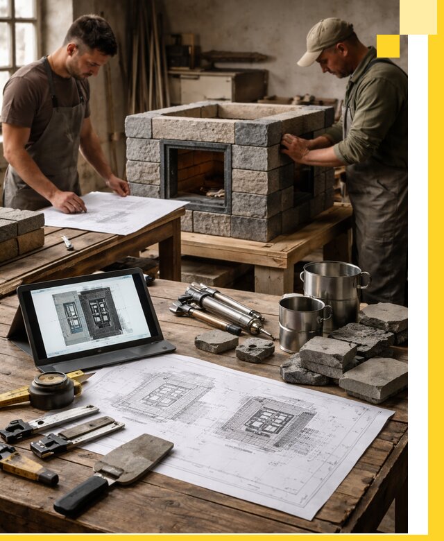 Разработка проектов печей с согласованием и монтажом в Юбилейном