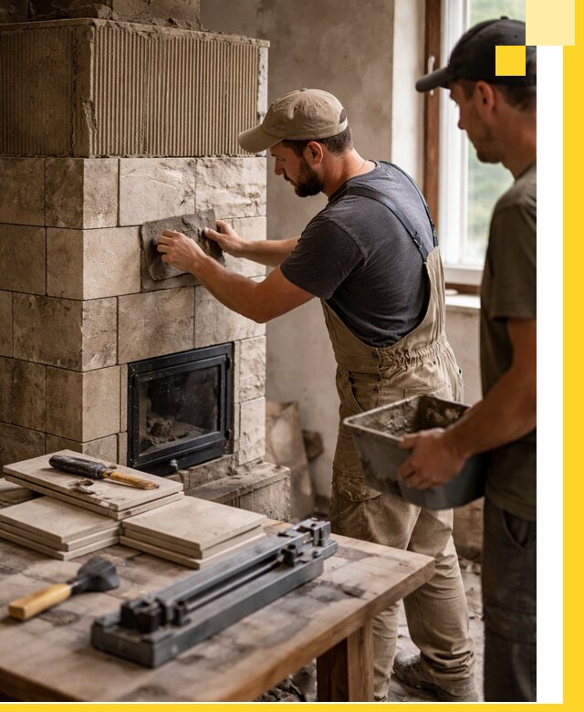 Профессиональная облицовка печей в Юбилейном: керамика и камень