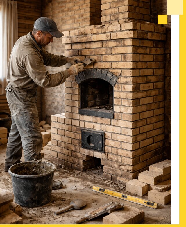 Кирпичные печи под ключ в Юбилейном: проектирование и кладка