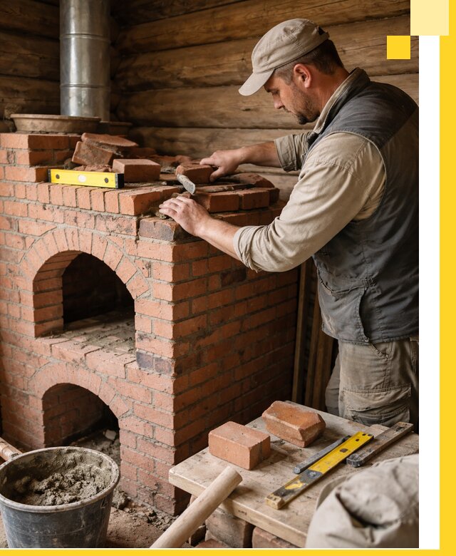 Изготовление и установка русских печей в Юбилейном под ключ