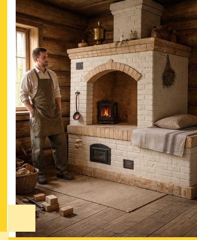 Русские печи с лежанкой под ключ в Юбилейном от 154545 р. ЭриданЮбл