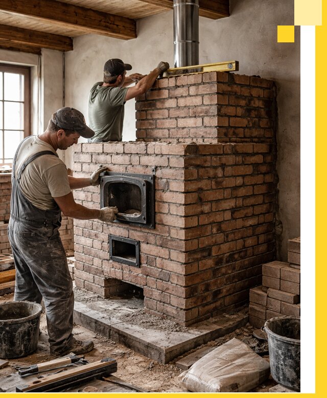 Печи для загородного дома под ключ в Юбилейном — монтаж и сервис