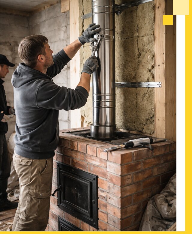 Изготовление и монтаж печей и дымоходов под ключ в Юбилейном