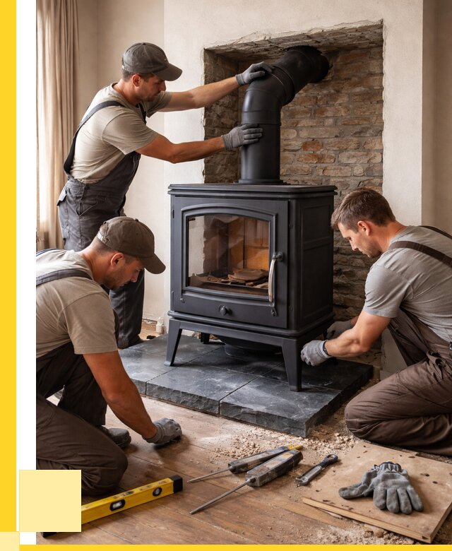 Монтаж печи камина в частном доме в Юбилейном от 25758 р. | ЭриданЮбл