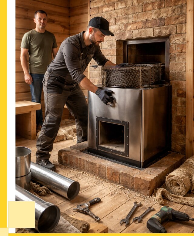 Монтаж банных печей под ключ в Юбилейном от 18545 р., ЭриданЮбл