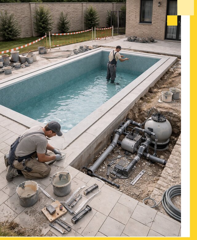 Строительство бассейнов под ключ в Юбилейном: проекты и монтаж