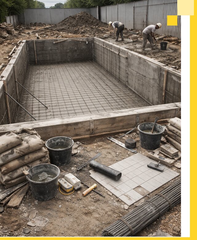 Строительство бассейнов под ключ в Юбилейном, дизайн и монтаж