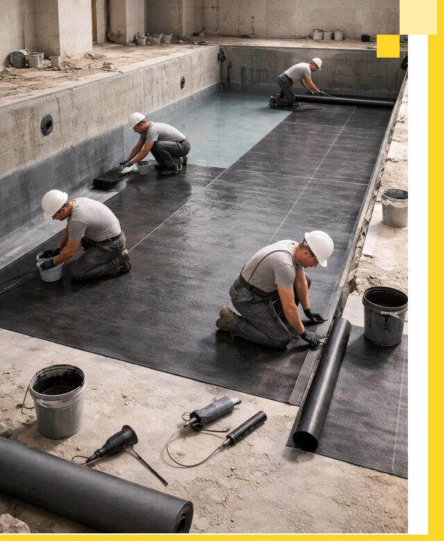 Профессиональная гидроизоляция бассейнов и чаш в Юбилейном под ключ