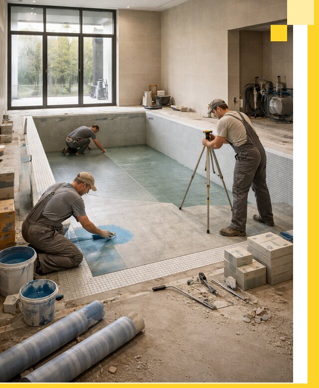 Проект и строительство закрытых бассейнов в Юбилейном под ключ