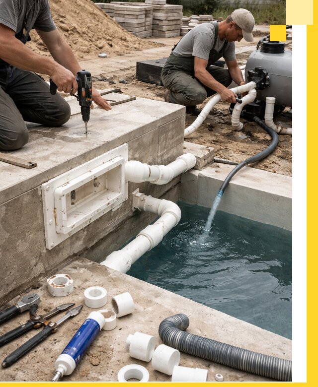 Строительство скиммерных бассейнов под ключ в Юбилейном