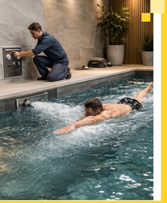 Проектирование и монтаж бассейнов с противотоком в Юбилейном