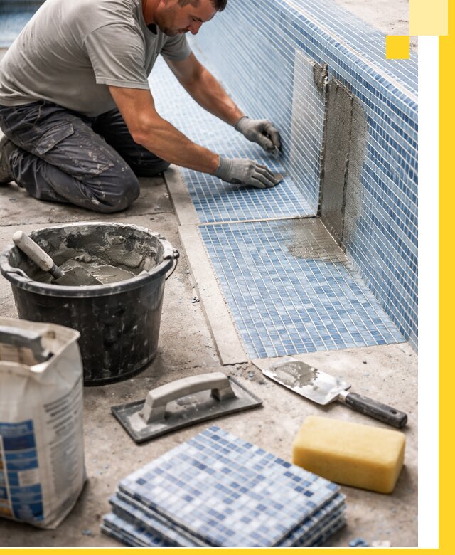 Укладка и ремонт мозаики для бассейнов под ключ в Юбилейном