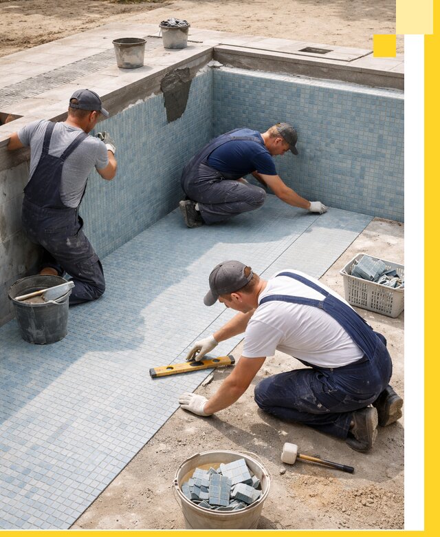 Укладка и установка плитки для бассейнов под ключ в Юбилейном