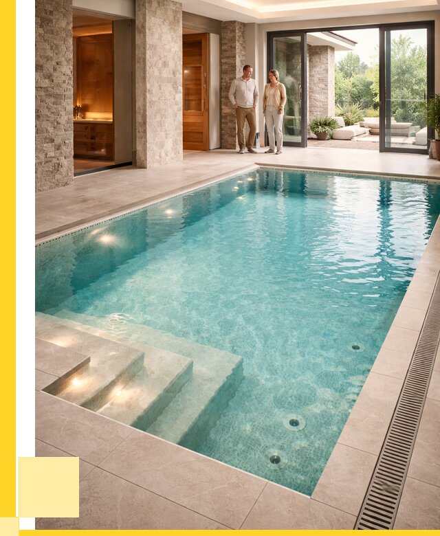 Бассейн во дворе в Юбилейном: проект, отделка от 1236360 р. | ЭриданЮбл