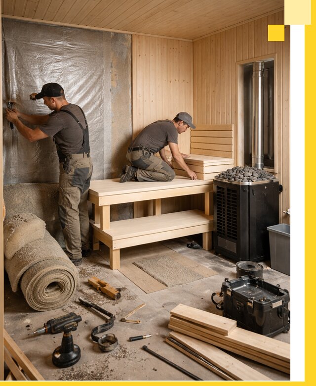 Проекты саун под ключ в Юбилейном дизайн и строительство