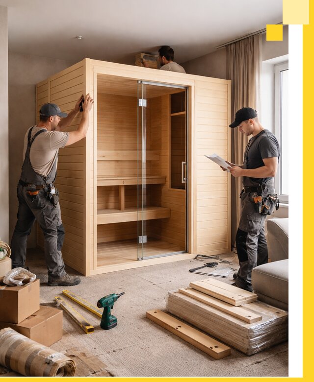 Установка и благоустройство саун в квартире в Юбилейном