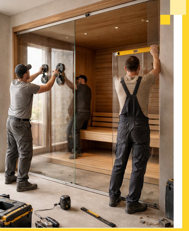 Производство и монтаж стеклянных саун под ключ в Юбилейном