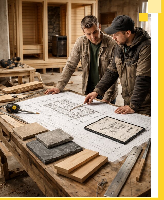 Проекты бань под ключ и планы строительства в Юбилейном