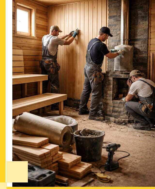 Ремонт бань под ключ в Юбилейном от 46364 р. | ЭриданЮбл