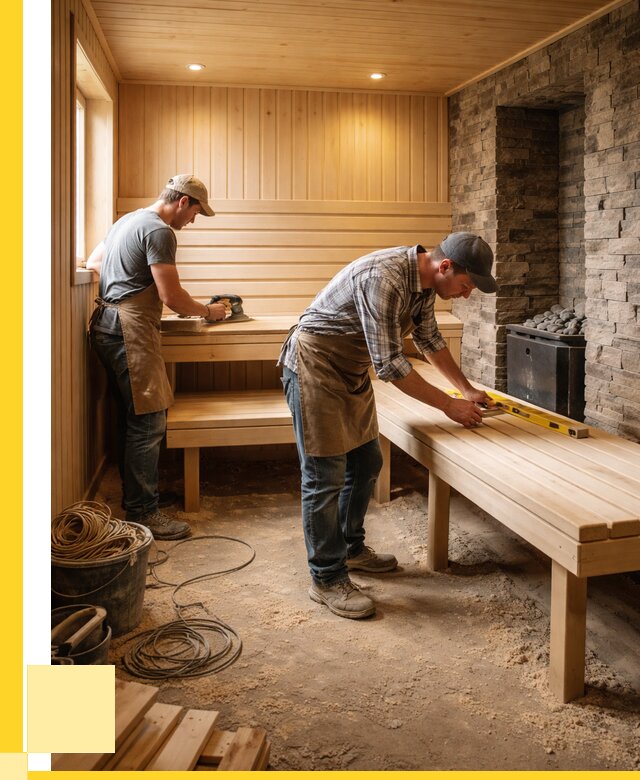 Отделка бани в Юбилейном: внутренняя отделка от 3091 р. | ЭриданЮбл