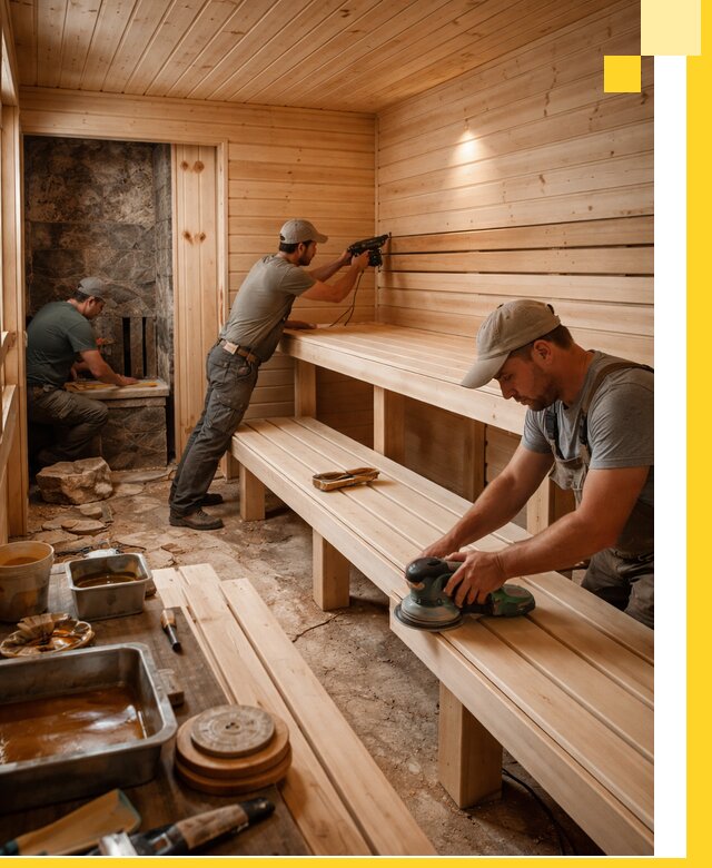 Профессиональная отделка бань в Юбилейном под ключ, с гарантией