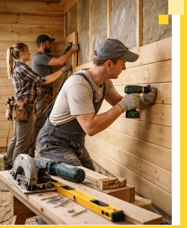 Обшивка бань под ключ в Юбилейном: отделка стен и потолков