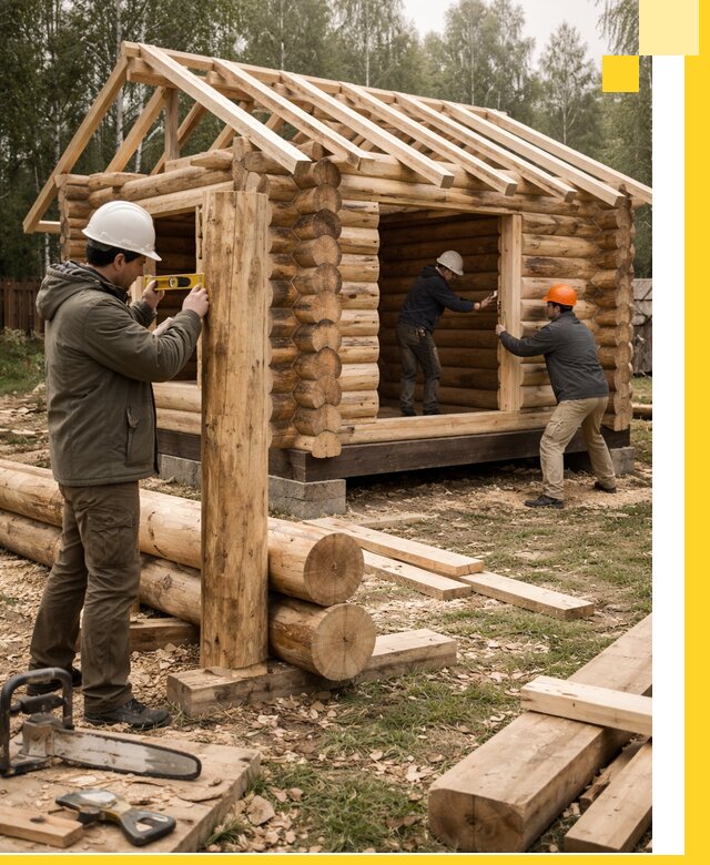 Строительство бань для дачи под ключ в Юбилейном с доставкой и монтажом