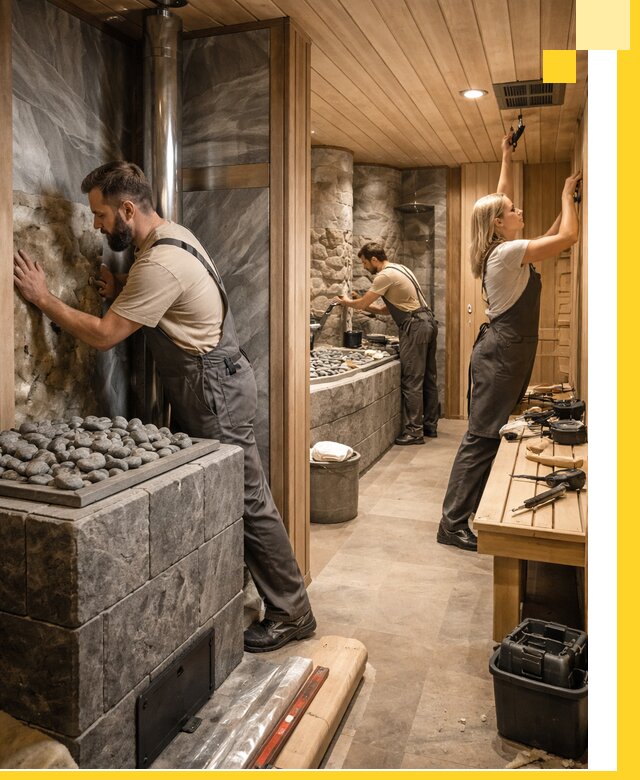 Строительство бань и SPA процедур в Юбилейном под ключ и отделкой