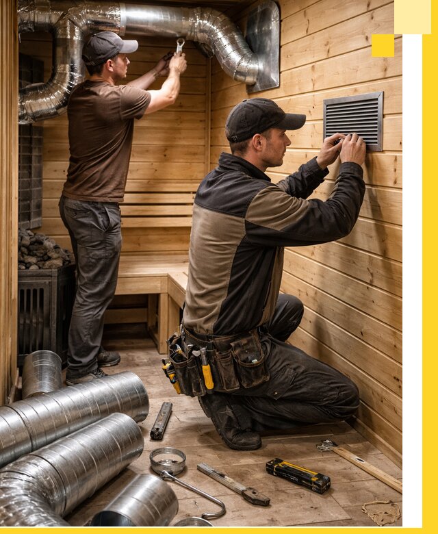 Проектирование и монтаж вентиляции бани в Юбилейном под ключ