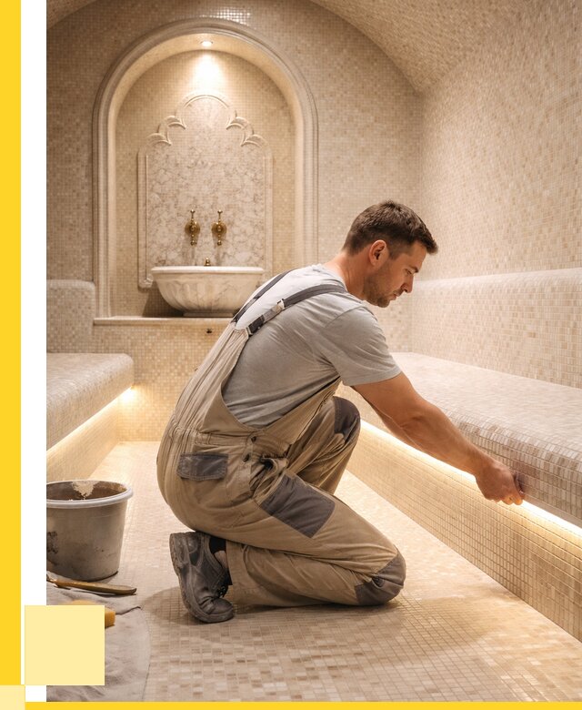 Отделка хамамов под ключ в Юбилейном от 5667 р. | ЭриданЮбл