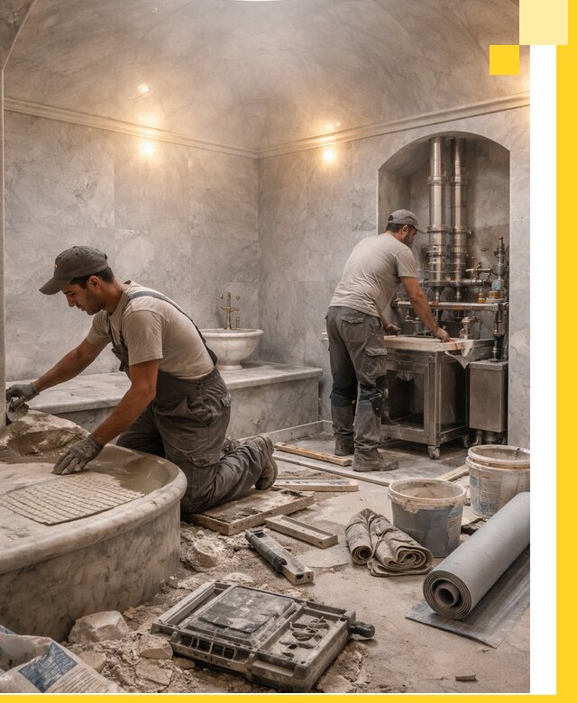 Строительство турецких бань хаммам под ключ в Юбилейном