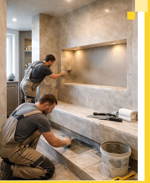 Профессиональное строительство хамама в квартире в Юбилейном