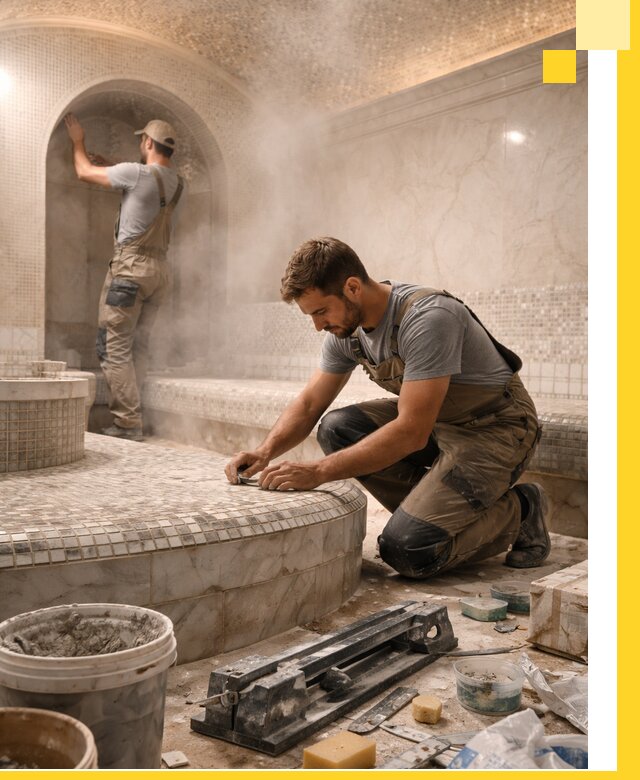 Профессиональный дизайн хамама и SPA под ключ в Юбилейном