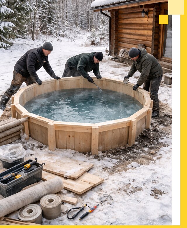 Изготовление и установка ледяных купелей под ключ в Юбилейном